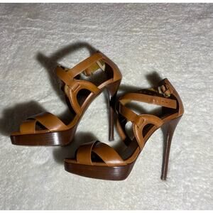 LIKE NEW‎ Ralph Lauren Collection Purple Label Brown Heels Size 8